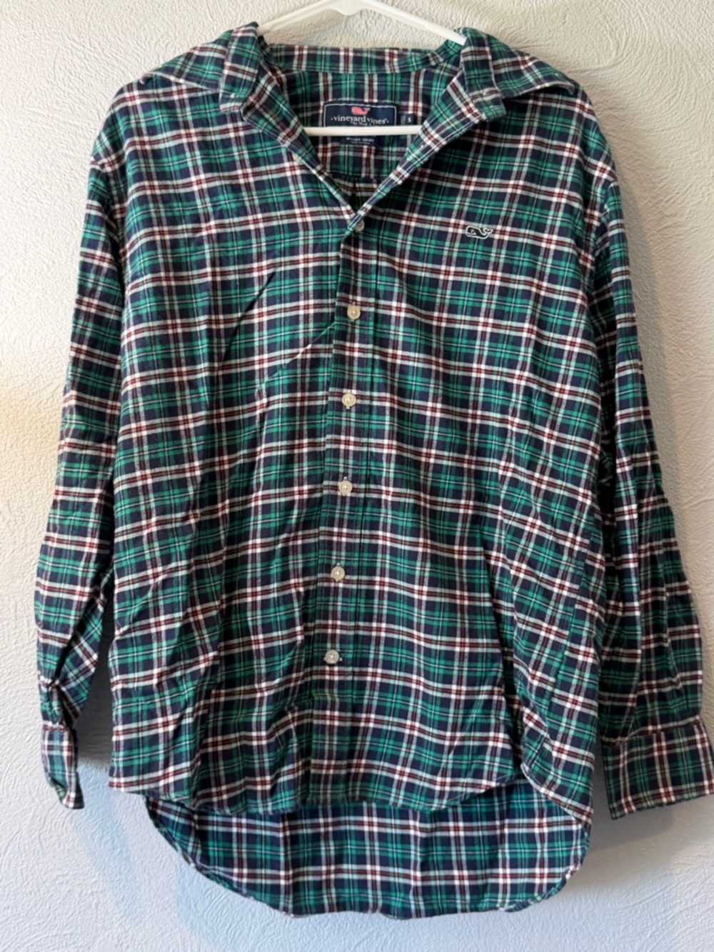 Vineyard Vines Plaid Flannel Button Up, size Small